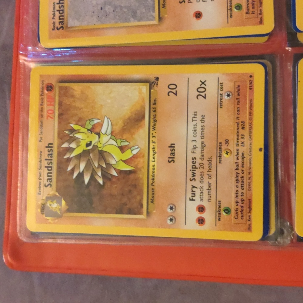 Pokemon 1995 Sandslash 1990s Base Set